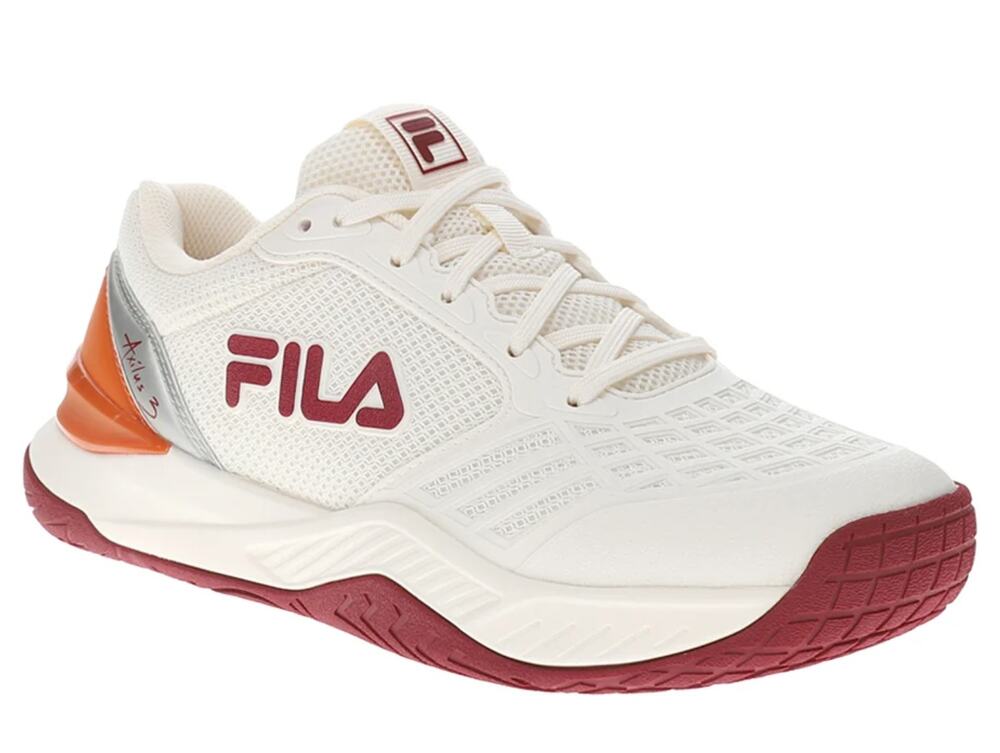 FILA Women's Axilus 3 Athletic Shoes Size 9 Off White Orange Court NWOB
